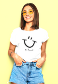 'Be Happy' Crewneck T-shirt