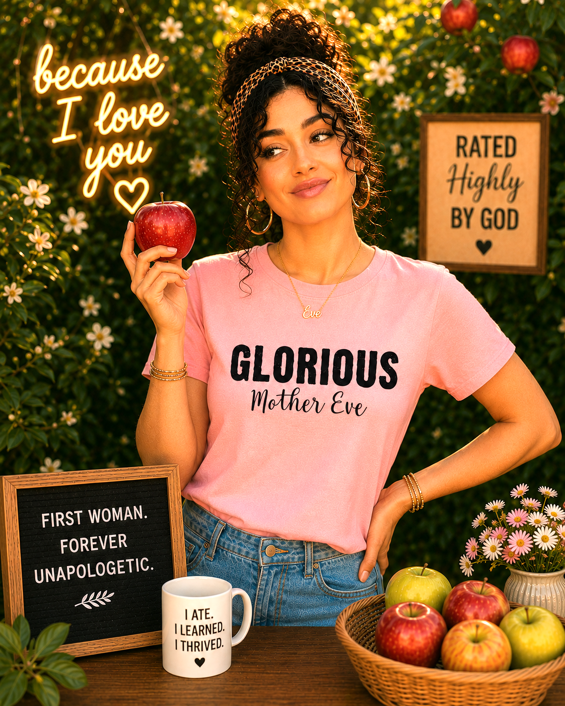 'Glorious Mother Eve' Short Sleeve Crewneck T-Shirt