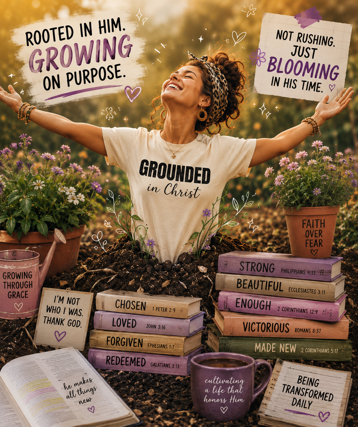'Grounded in Christ' Short Sleeve Crewneck T-Shirt