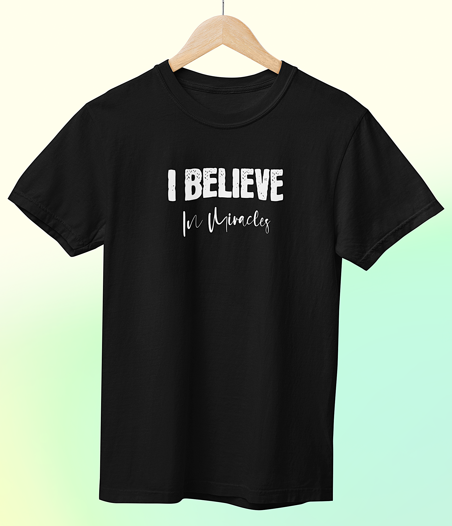 'I Believe in Miracles' Short Sleeve Crewneck T-Shirt