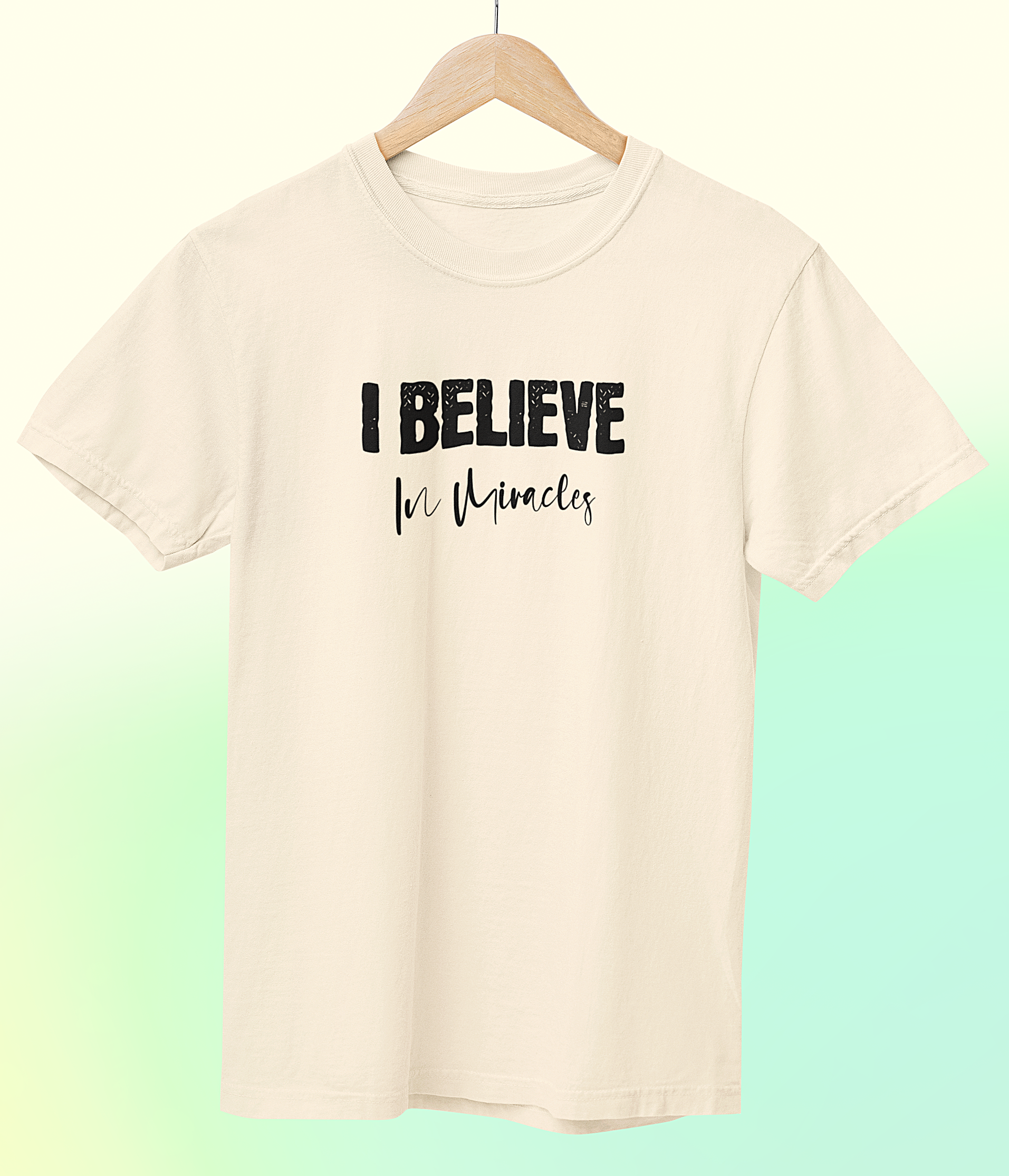 'I Believe in Miracles' Short Sleeve Crewneck T-Shirt