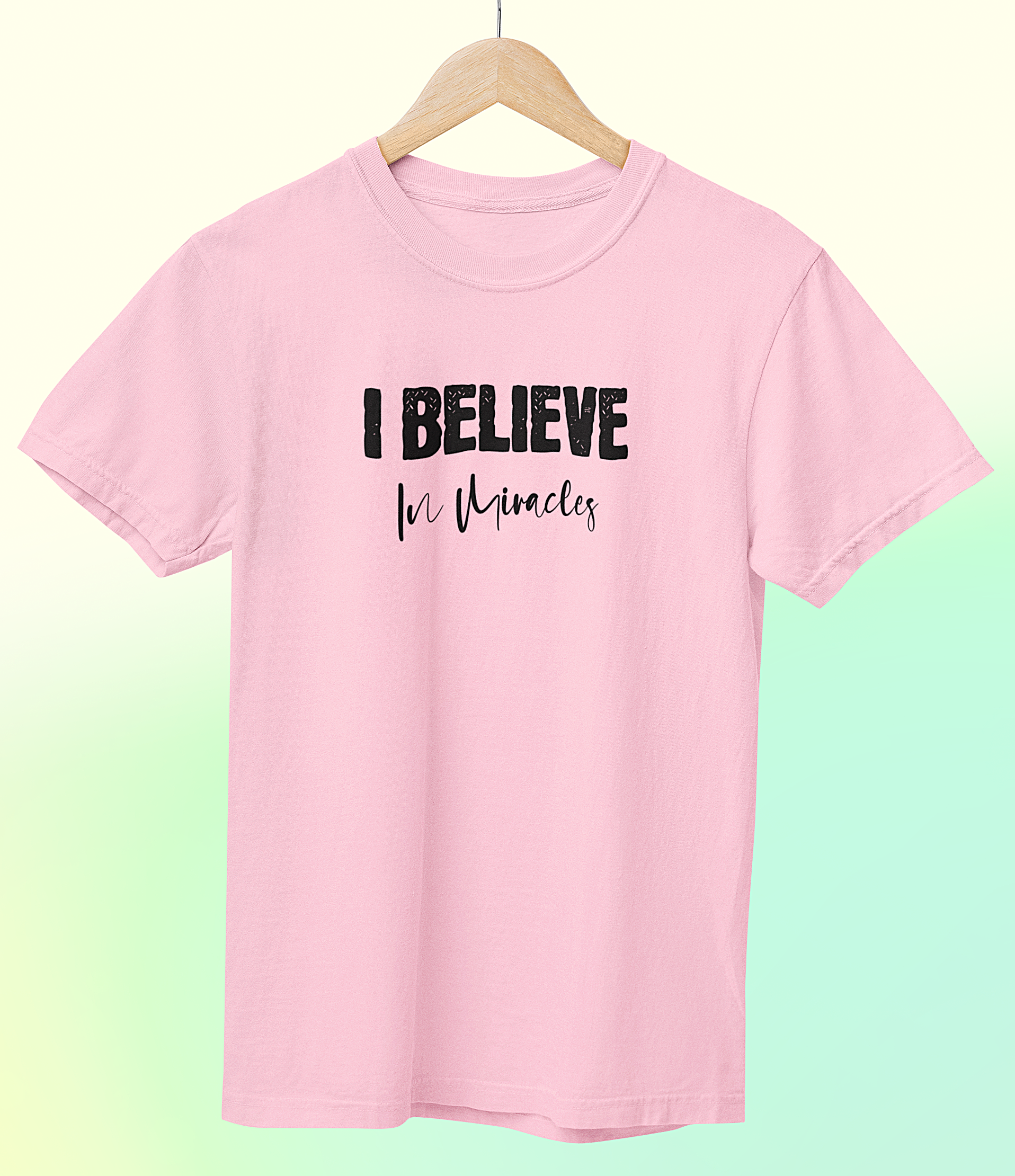 'I Believe in Miracles' Short Sleeve Crewneck T-Shirt