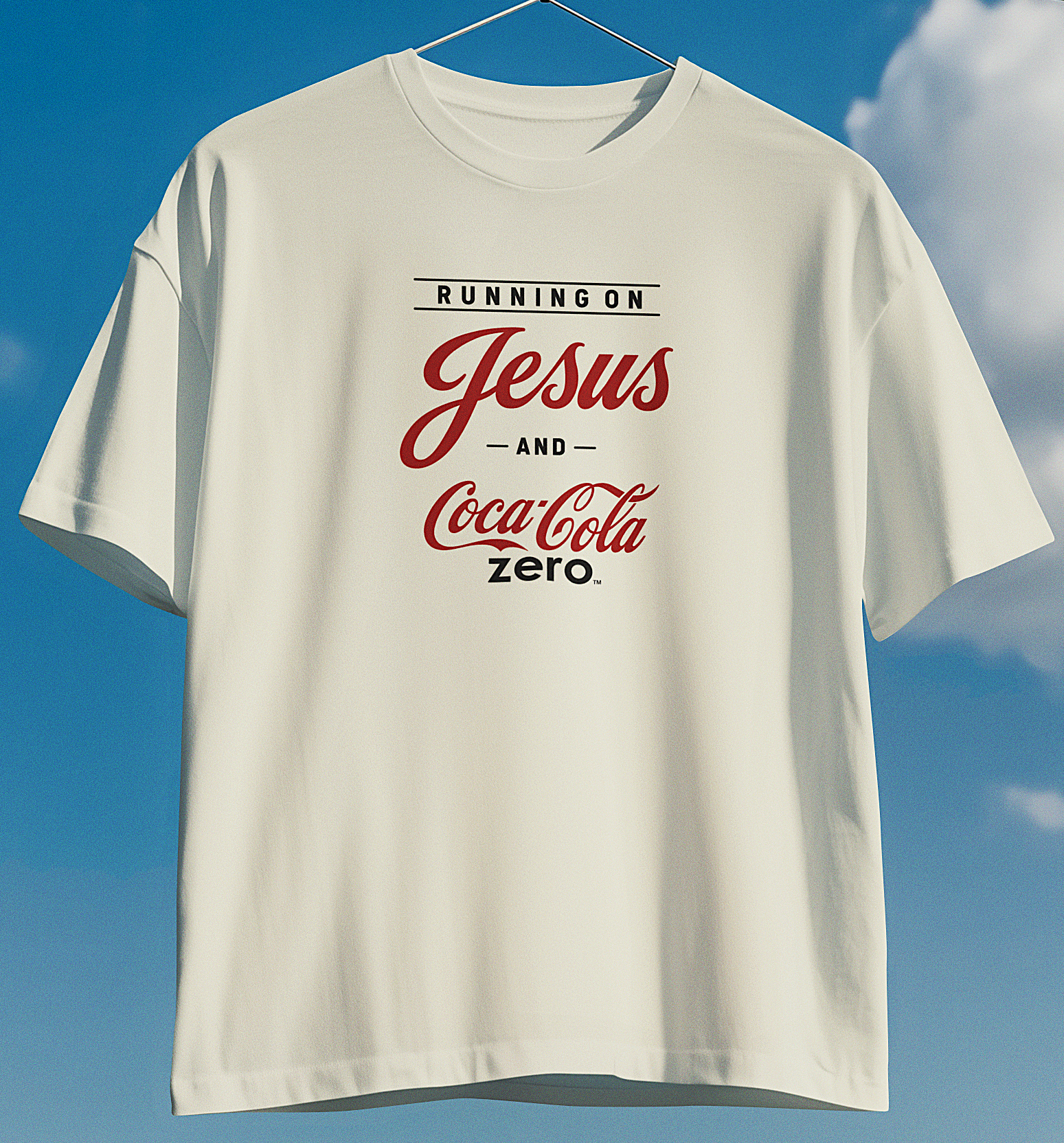 'Running on Jesus and your Favorite Soda' Crewneck T-Shirt