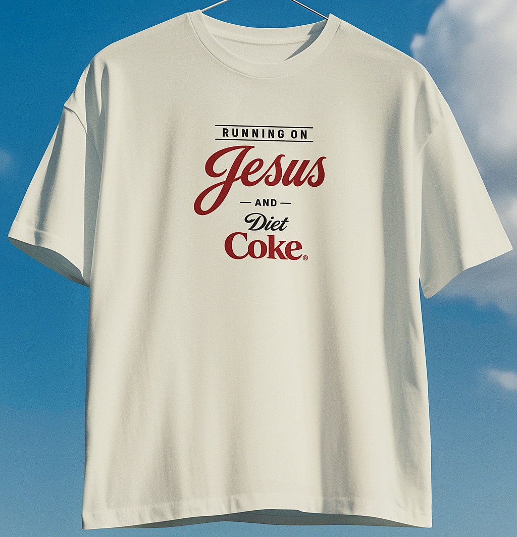 'Running on Jesus and your Favorite Soda' Crewneck T-Shirt