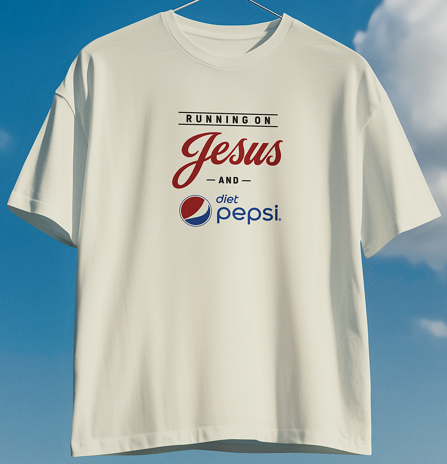'Running on Jesus and your Favorite Soda' Crewneck T-Shirt