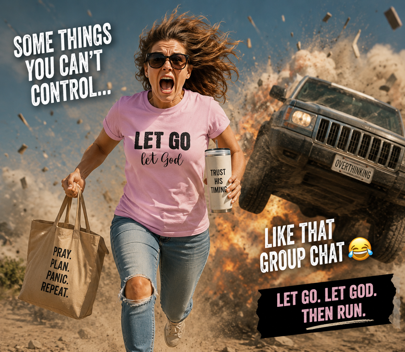 'Let Go Let God' Short Sleeve Crewneck T-Shirt