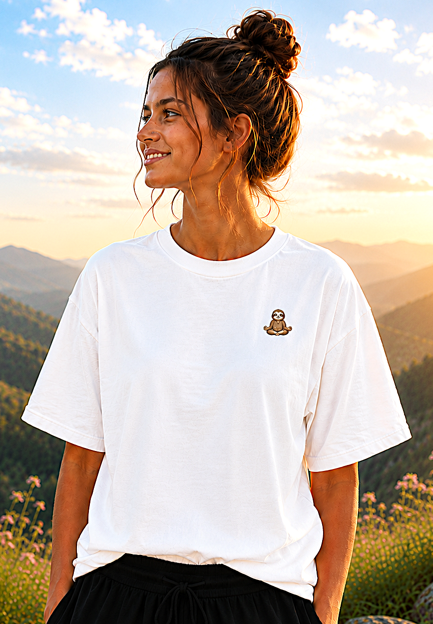 'Be Still and Know' Christian Graphic Tee-Sloth