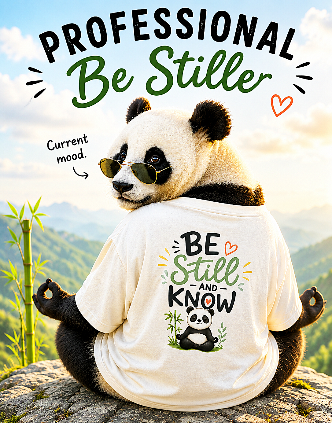 'Be Still and Know ' Christian Graphic Tee-Panda