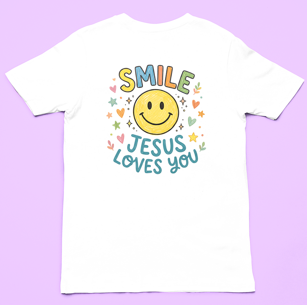 'Smile, Jesus Loves You' Crewneck T-shirt
