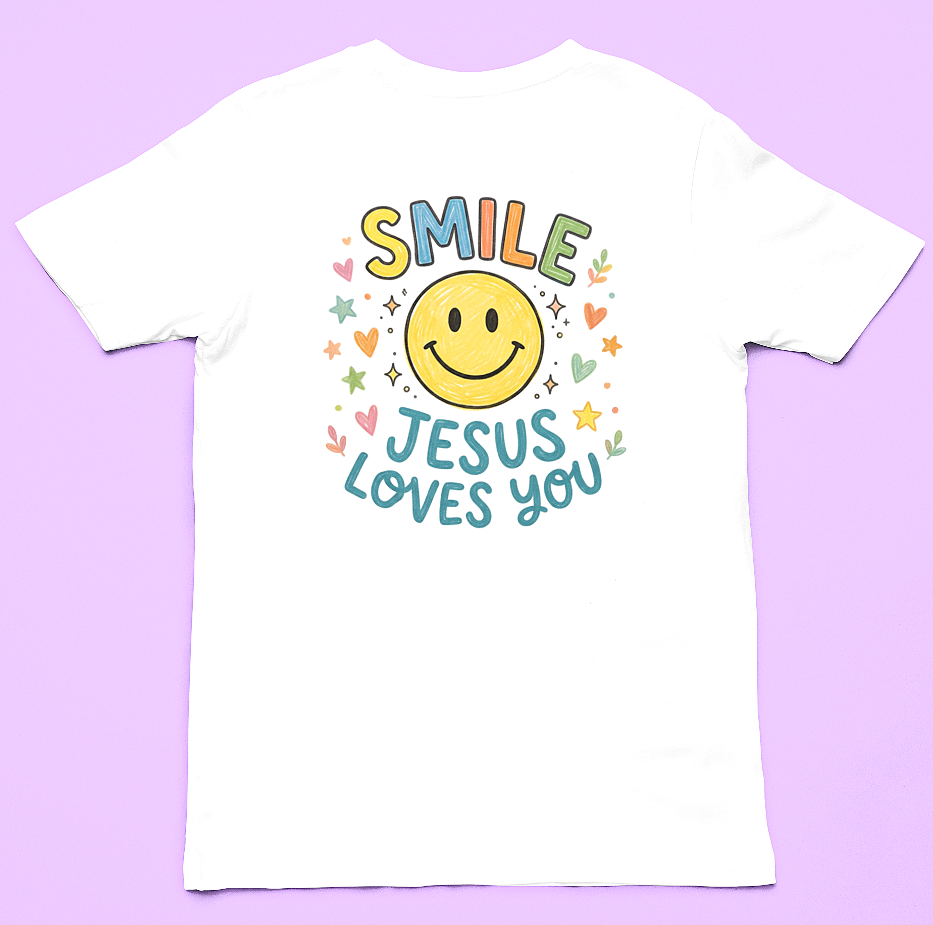 'Smile, Jesus Loves You' Crewneck T-shirt