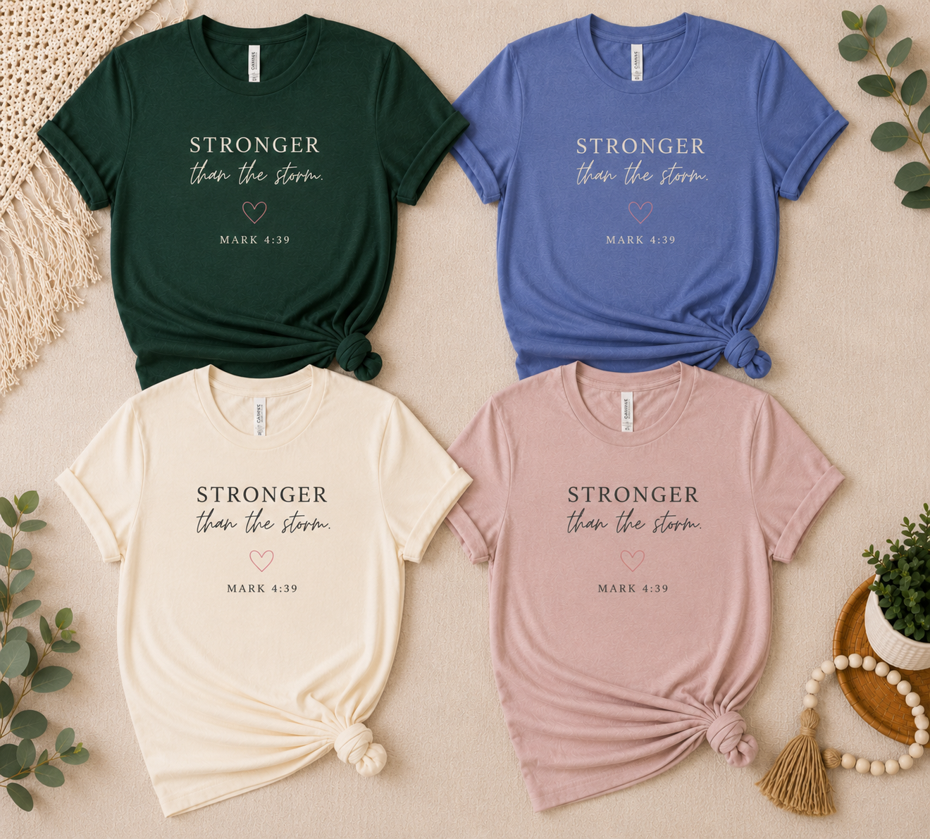 'Stronger Than the Storm' Chistian Graphic Tee
