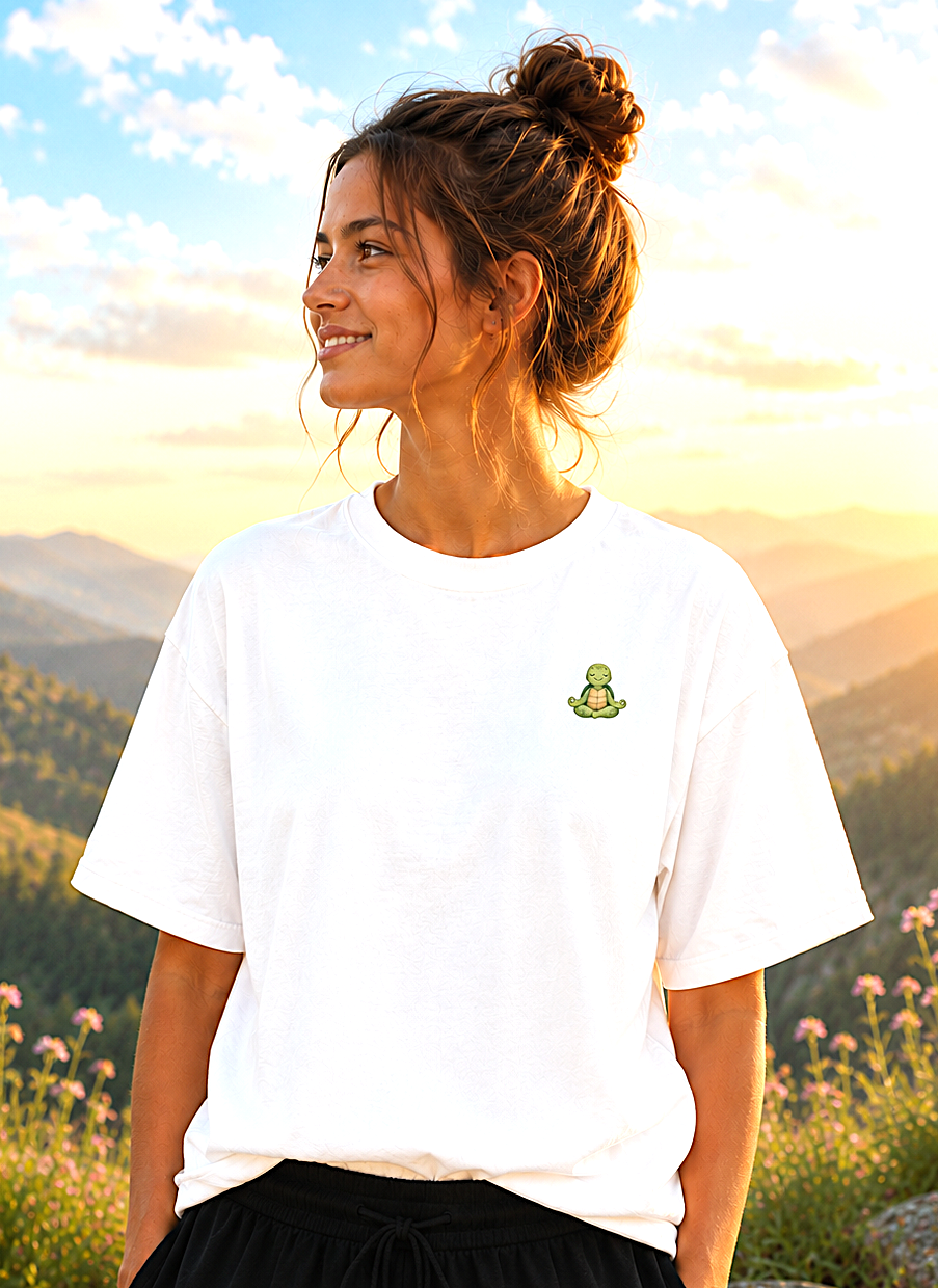 'Be Still and Know' Christian Graphic Tee-Turtle