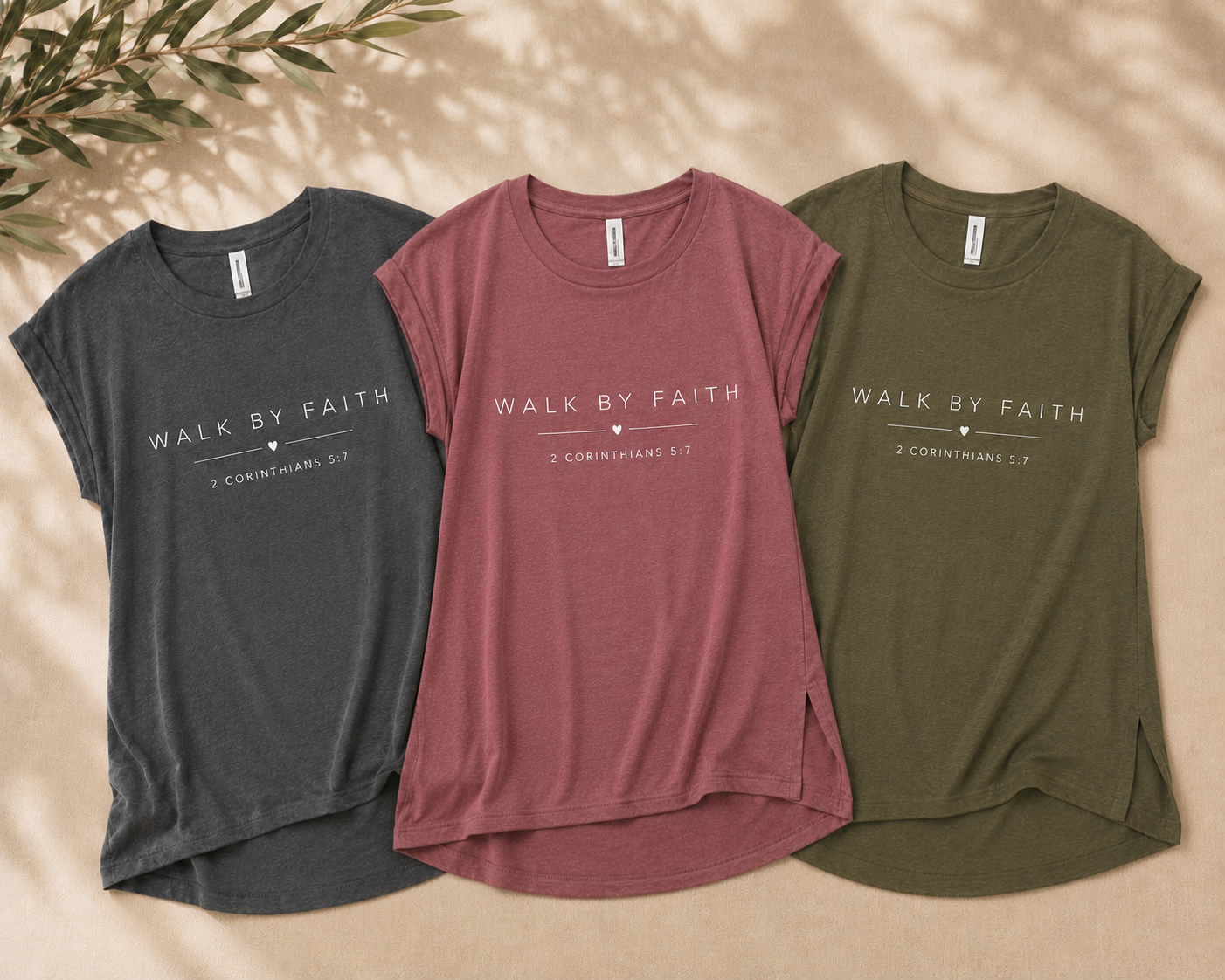 'Walk by Faith ' Christian Graphic Tee